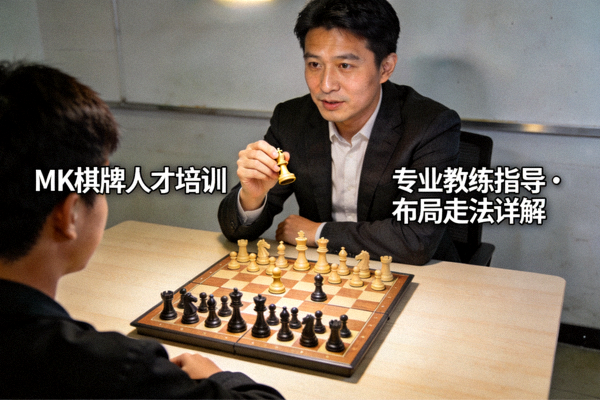 MK棋牌人才培训业务——专业教练正在为学员进行棋类课程培训，清晰展示布局与走法